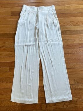 Sezane Georgia Satin Wide-Leg Trousers